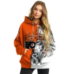 Philadelphia Flyers Hoodie Customized Jesus Tear Orange Best Selling