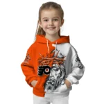 Philadelphia Flyers Hoodie Customized Jesus Tear Orange Best Selling