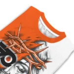 Philadelphia Flyers Sweater Customized Jesus Tear Orange White Best Selling