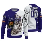 Phoenix Suns Sweater Personalized Jesus Tear Purple White Best Selling
