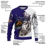 Phoenix Suns Sweater Personalized Jesus Tear Purple White Best Selling
