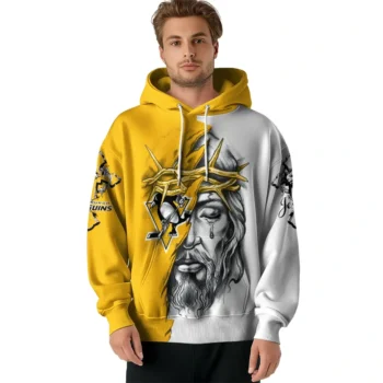 Pittsburgh Penguins Hoodie Personalized Jesus Tear Yellow Latest Model