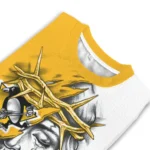 Pittsburgh Penguins Sweater Personalized Jesus Tear Yellow White Best Selling