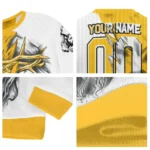 Pittsburgh Steelers Sweater Customized Jesus Tear Gold White Best Selling