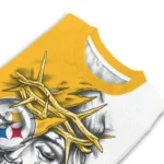 Pittsburgh Steelers Sweater Customized Jesus Tear Gold White Best Selling