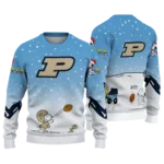 Purdue Boilermakers Sweater Personalized Winter Football Snoopy Blue White Best Selling