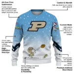 Purdue Boilermakers Sweater Personalized Winter Football Snoopy Blue White Best Selling