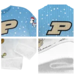 Purdue Boilermakers Sweater Personalized Winter Football Snoopy Blue White Best Selling