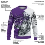 Sacramento Kings Sweater Custom Jesus Tear Purple White Best Selling