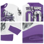 Sacramento Kings Sweater Custom Jesus Tear Purple White Best Selling