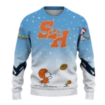 Sam Houston Bearkats Sweater Custom Winter Football Snoopy Blue White Best Selling