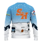 Sam Houston Bearkats Sweater Custom Winter Football Snoopy Blue White Best Selling