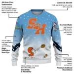 Sam Houston Bearkats Sweater Custom Winter Football Snoopy Blue White Best Selling
