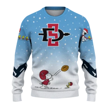 San Diego State Aztecs Sweater Custom Winter Football Snoopy Blue White Best Selling