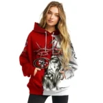 San Francisco 49ers Hoodie Personalized Jesus Tear Red Best Selling
