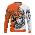 San Francisco Giants Sweater Custom Jesus Tear Orange White Best Selling