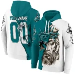 San Jose Sharks Hoodie Custom Jesus Tear Teal Best Selling