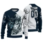 Seattle Kraken Sweater Customized Jesus Tear Blue White Best Selling