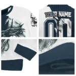 Seattle Kraken Sweater Customized Jesus Tear Blue White Best Selling