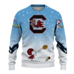 South Carolina Gamecocks Sweater Personalized Winter Football Snoopy Blue White Best Selling