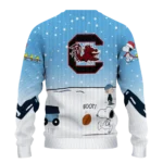 South Carolina Gamecocks Sweater Personalized Winter Football Snoopy Blue White Best Selling
