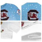 South Carolina Gamecocks Sweater Personalized Winter Football Snoopy Blue White Best Selling