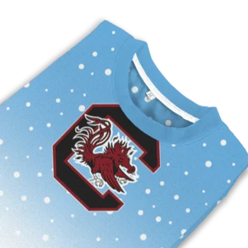 South Carolina Gamecocks Sweater Personalized Winter Football Snoopy Blue White Top Rated
