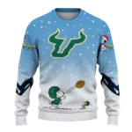 South Florida Bulls Sweater Personalized Winter Football Snoopy Blue White Best Selling