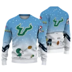 South Florida Bulls Sweater Personalized Winter Football Snoopy Blue White Best Selling