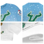 South Florida Bulls Sweater Personalized Winter Football Snoopy Blue White Best Selling