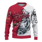 St Louis Cardinals Sweater Personalized Jesus Tear Red White Best Selling
