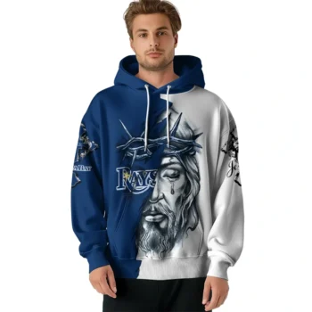 Tampa Bay Rays Hoodie Custom Jesus Tear Navy Latest Model