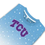 Tcu Horned Frogs Sweater Custom Winter Football Snoopy Blue White Best Selling