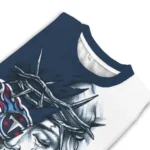 Tennessee Titans Sweater Personalized Jesus Tear Navy White Best Selling