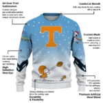 Tennessee Volunteers Sweater Customized Winter Football Snoopy Blue White Best Selling