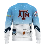 Texas Am Aggies Sweater Personalized Winter Football Snoopy Blue White Best Selling