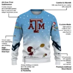 Texas Am Aggies Sweater Personalized Winter Football Snoopy Blue White Best Selling