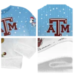 Texas Am Aggies Sweater Personalized Winter Football Snoopy Blue White Best Selling
