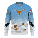 Texas Longhorns Sweater Custom Winter Football Snoopy Blue White Best Selling