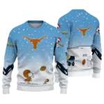 Texas Longhorns Sweater Custom Winter Football Snoopy Blue White Best Selling