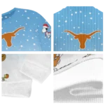 Texas Longhorns Sweater Custom Winter Football Snoopy Blue White Best Selling