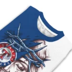 Texas Rangers Sweater Customized Jesus Tear Blue White Best Selling