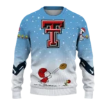 Texas Tech Red Raiders Sweater Customized Winter Football Snoopy Blue White Best Selling