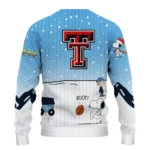 Texas Tech Red Raiders Sweater Customized Winter Football Snoopy Blue White Best Selling