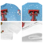 Texas Tech Red Raiders Sweater Customized Winter Football Snoopy Blue White Best Selling