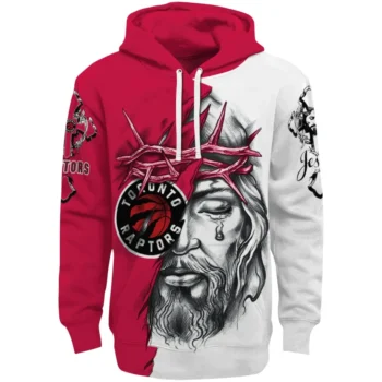 Toronto Raptors Hoodie Customized Jesus Tear Red Best Selling