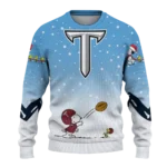 Troy Trojans Sweater Customized Winter Football Snoopy Blue White Best Selling