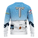 Troy Trojans Sweater Customized Winter Football Snoopy Blue White Best Selling