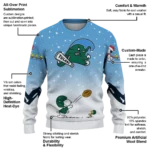 Tulane Green Wave Sweater Custom Winter Football Snoopy Blue White Best Selling