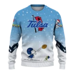 Tulsa Golden Hurricane Sweater Personalized Winter Football Snoopy Blue White Best Selling